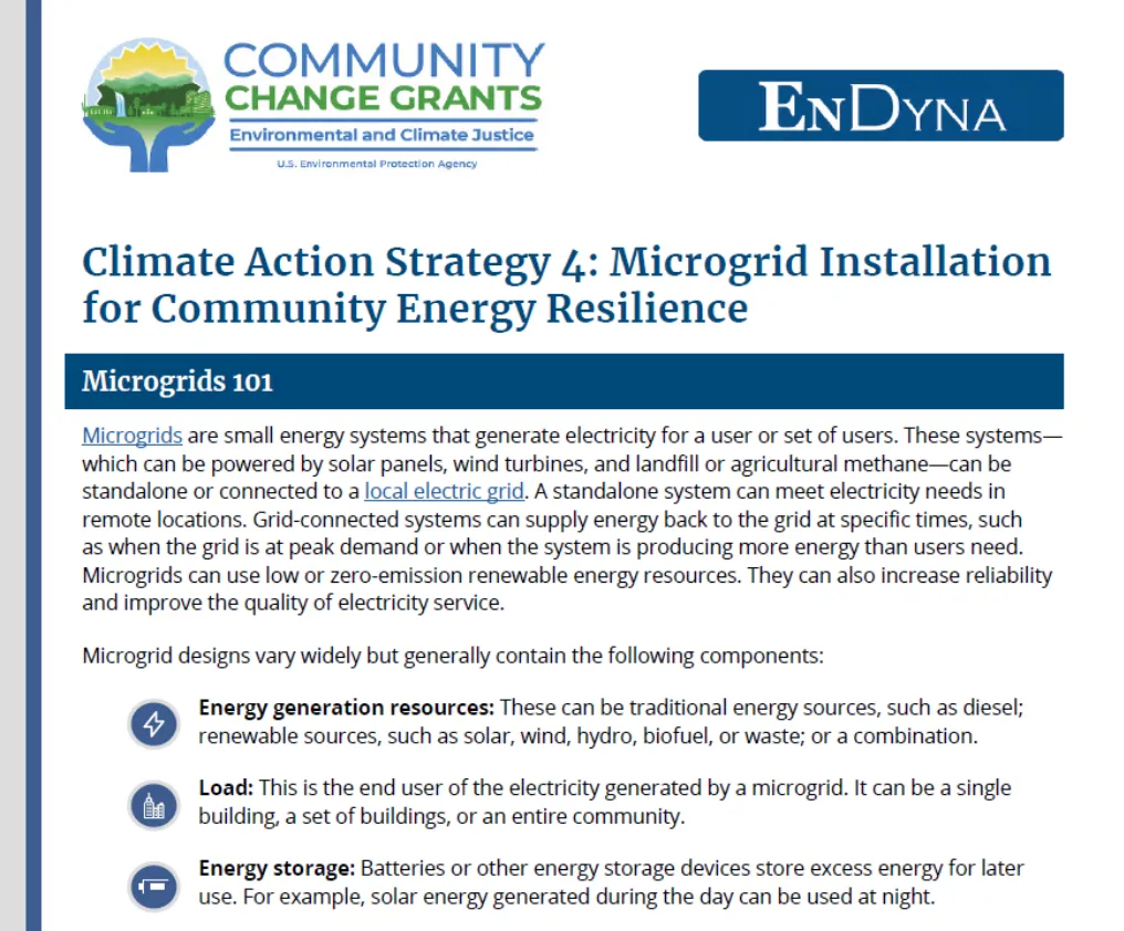 Climate Action Strategy 4: Microgrid Installation for Community Energy Resilience