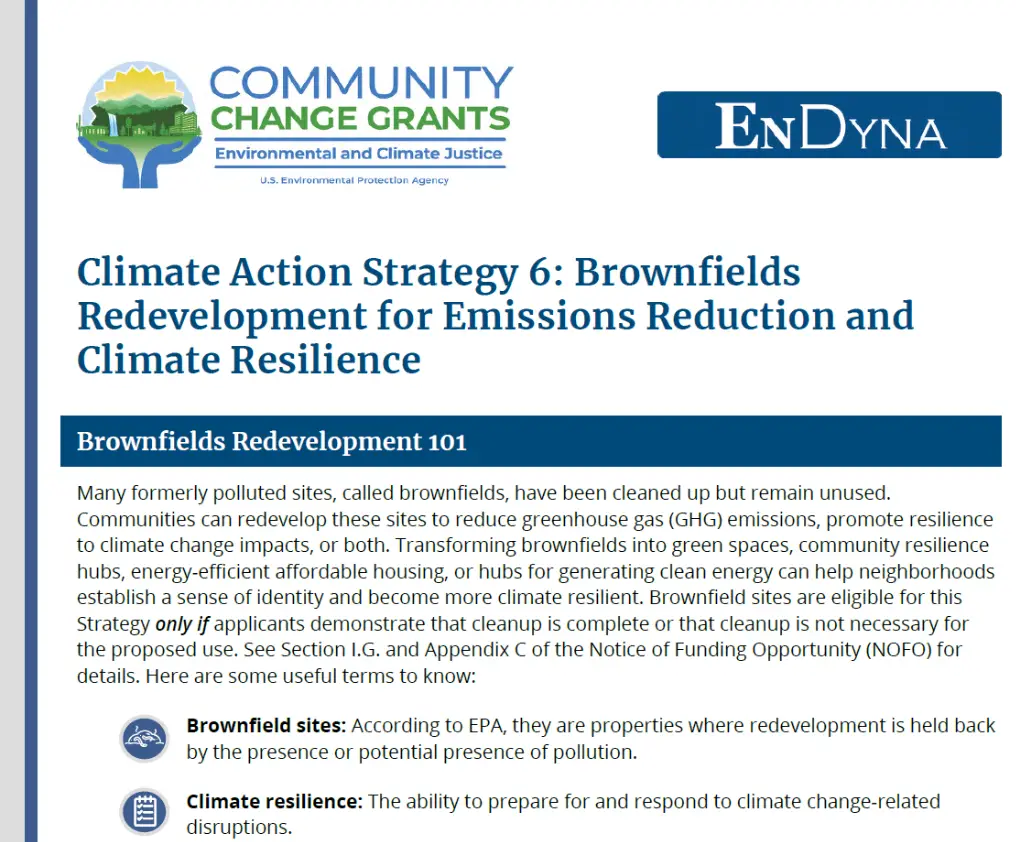 Climate Action Strategy 6: Brownfields Redevelopment for Emissions Reduction and Climate Resilience